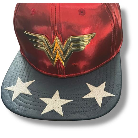 DC Comics Originals Wonder Woman Hat Baseball Cap Snapback High Profile OS Red - Picture 5 of 12